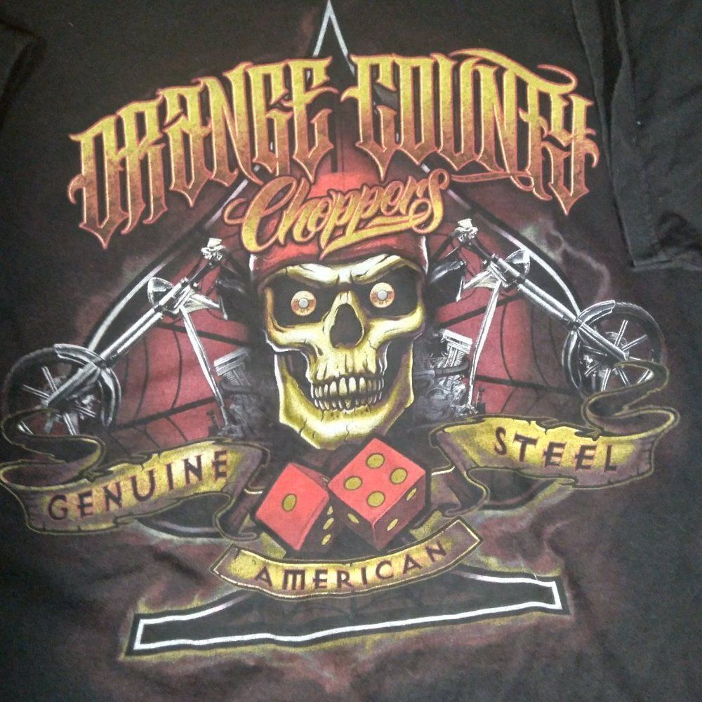 Vintage Orange County Choppers Genuine American Steel Graphic T-Shirt